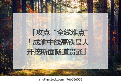 攻克“全线难点”！成渝中线高铁最大开挖断面隧道贯通