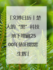 文博日历丨楚人的“黑”科技 地下埋藏2500年依旧熠熠生辉