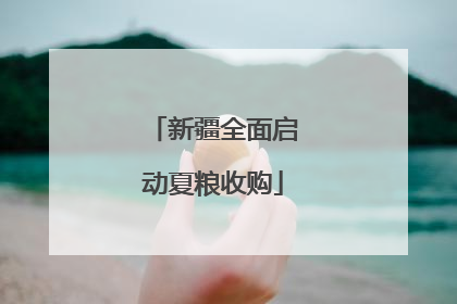 新疆全面启动夏粮收购