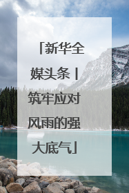 新华全媒头条丨筑牢应对风雨的强大底气