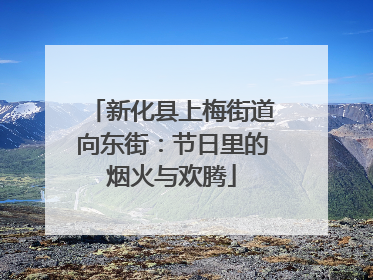 新化县上梅街道向东街：节日里的烟火与欢腾
