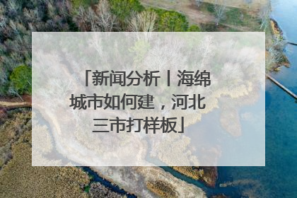 新闻分析丨海绵城市如何建，河北三市打样板
