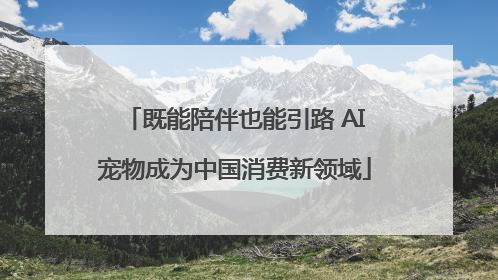 既能陪伴也能引路 AI宠物成为中国消费新领域