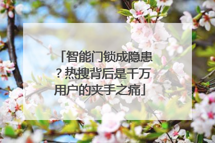 智能门锁成隐患？热搜背后是千万用户的夹手之痛