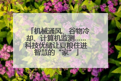 机械通风、谷物冷却、计算机监测……科技优储让夏粮住进智慧的“家”