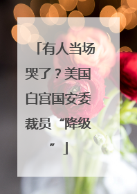 有人当场哭了？美国白宫国安委裁员“降级”