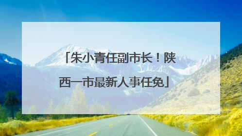 朱小青任副市长！陕西一市最新人事任免