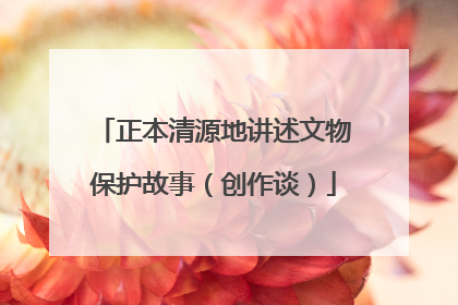 正本清源地讲述文物保护故事（创作谈）