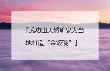 武功山天然矿泉为当地打造“金饭碗”