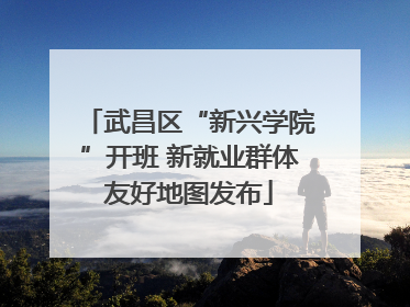 武昌区“新兴学院”开班 新就业群体友好地图发布