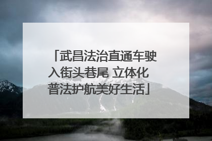 武昌法治直通车驶入街头巷尾 立体化普法护航美好生活