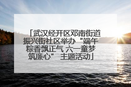 武汉经开区邓南街道振兴街社区举办“端午粽香飘正气 六一童梦筑廉心” 主题活动
