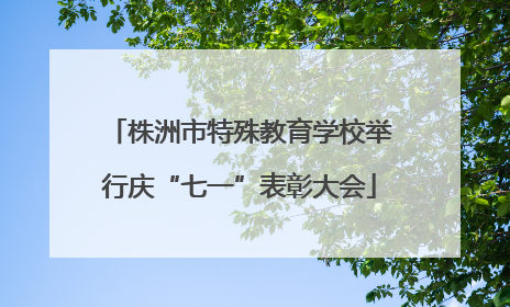 株洲市特殊教育学校举行庆“七一”表彰大会