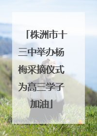 株洲市十三中举办杨梅采摘仪式为高三学子加油