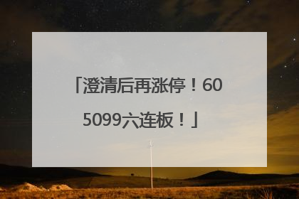 澄清后再涨停！605099六连板！