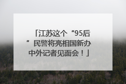 江苏这个“95后”民警将亮相国新办中外记者见面会！