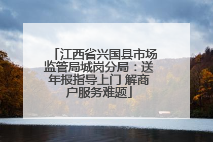 江西省兴国县市场监管局城岗分局：送年报指导上门 解商户服务难题