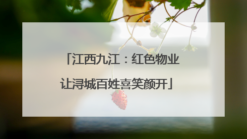 江西九江：红色物业让浔城百姓喜笑颜开