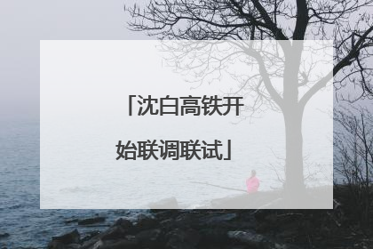 沈白高铁开始联调联试
