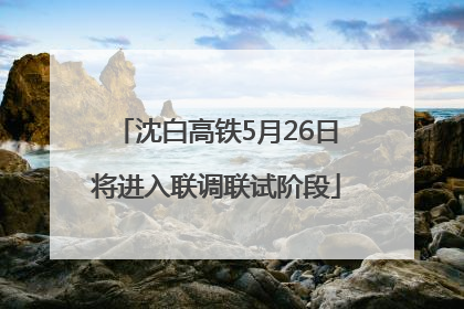 沈白高铁5月26日将进入联调联试阶段
