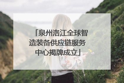 泉州洛江全球智造装备供应链服务中心揭牌成立