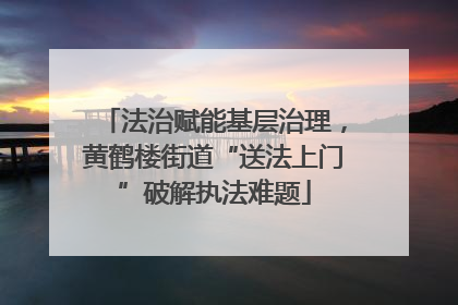 法治赋能基层治理，黄鹤楼街道“送法上门”破解执法难题