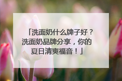 洗面奶什么牌子好？洗面奶品牌分享，你的夏日清爽福音！