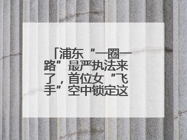 浦东“一圈一路”最严执法来了，首位女“飞手”空中锁定这些交通陋习