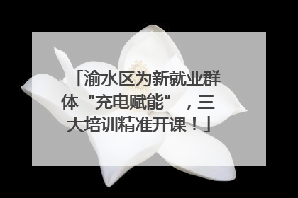 渝水区为新就业群体“充电赋能”，三大培训精准开课！