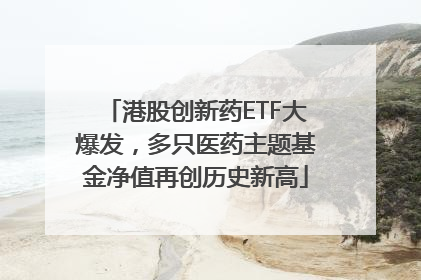 港股创新药ETF大爆发，多只医药主题基金净值再创历史新高