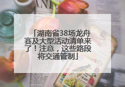 湖南省38场龙舟赛及大型活动清单来了！注意，这些路段将交通管制