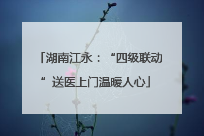 湖南江永：“四级联动”送医上门温暖人心