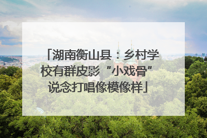 湖南衡山县：乡村学校有群皮影“小戏骨” 说念打唱像模像样