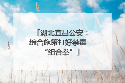湖北宜昌公安：综合施策打好禁毒“组合拳”