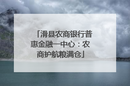 滑县农商银行普惠金融一中心：农商护航粮满仓