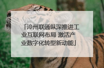 漳州联通纵深推进工业互联网布局 激活产业数字化转型新动能