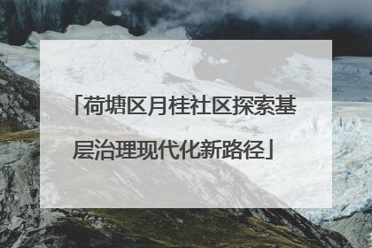 荷塘区月桂社区探索基层治理现代化新路径