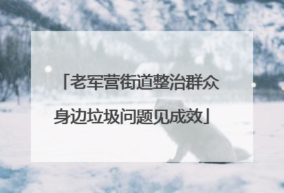 老军营街道整治群众身边垃圾问题见成效