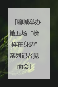 聊城举办第五场“榜样在身边”系列记者见面会