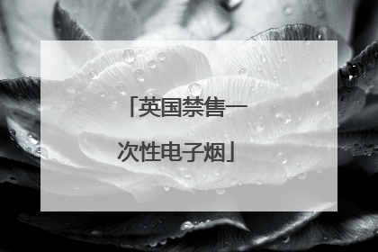 英国禁售一次性电子烟