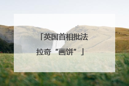 英国首相批法拉奇“画饼”