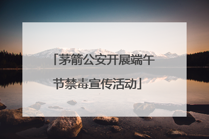 茅箭公安开展端午节禁毒宣传活动