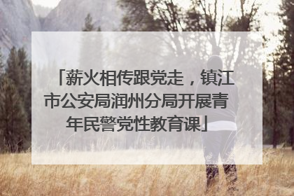 薪火相传跟党走，镇江市公安局润州分局开展青年民警党性教育课