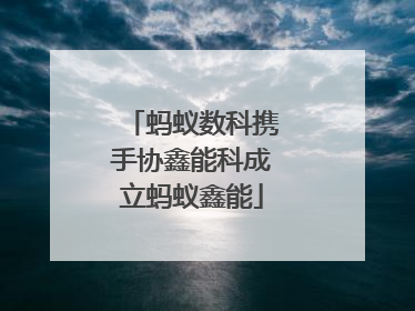 蚂蚁数科携手协鑫能科成立蚂蚁鑫能