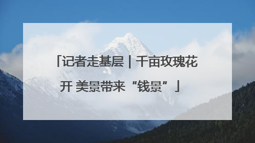 记者走基层｜千亩玫瑰花开 美景带来“钱景”