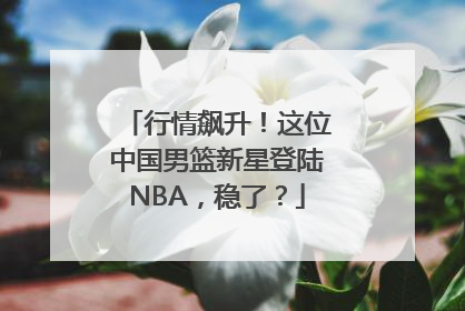行情飙升！这位中国男篮新星登陆NBA，稳了？