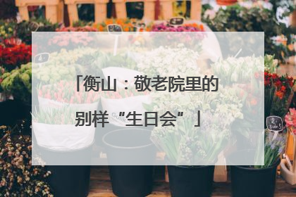 衡山：敬老院里的别样“生日会”