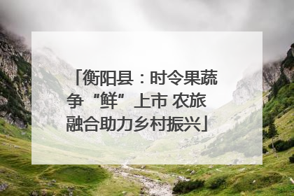 衡阳县：时令果蔬争“鲜”上市 农旅融合助力乡村振兴