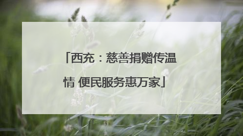 西充：慈善捐赠传温情 便民服务惠万家
