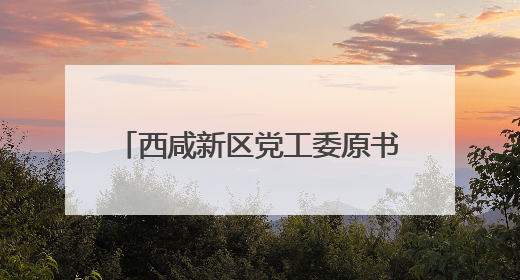 西咸新区党工委原书记杨仁华已调往陕西省人大常委会任职